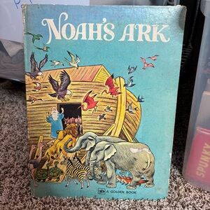 Vintage Big Golden Book Noah’s Ark 1969 Collectible Illustrated Colorful Kids